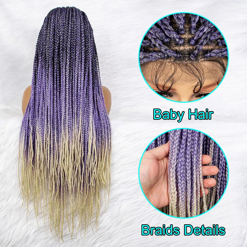 Gradient Color Knotless Box Braids Wig | 9x6 Lace Front