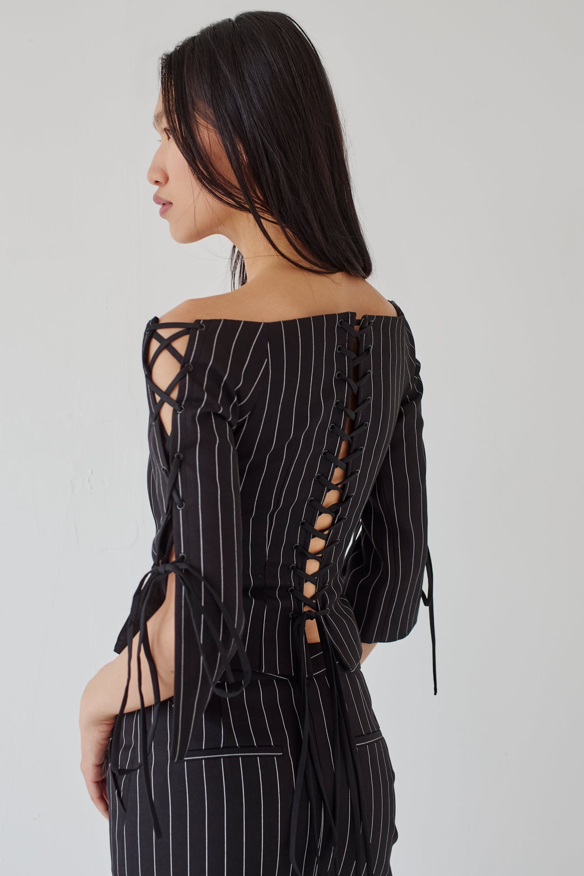 BLAIR pinstripe top