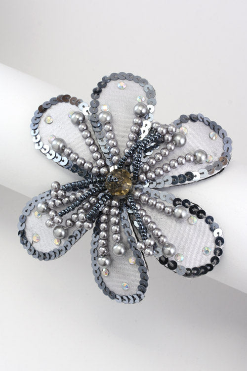 Sequin Flower Convertible Bracelet Scrunchie
