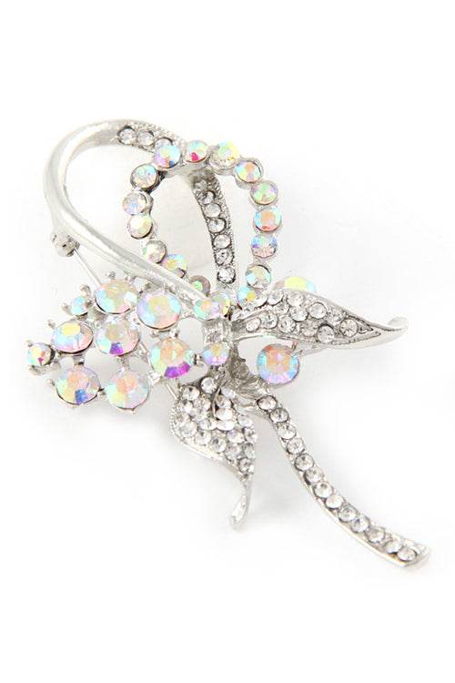 DOUBLE LOOP LEAF FLOWER INSPIRED BROOCH