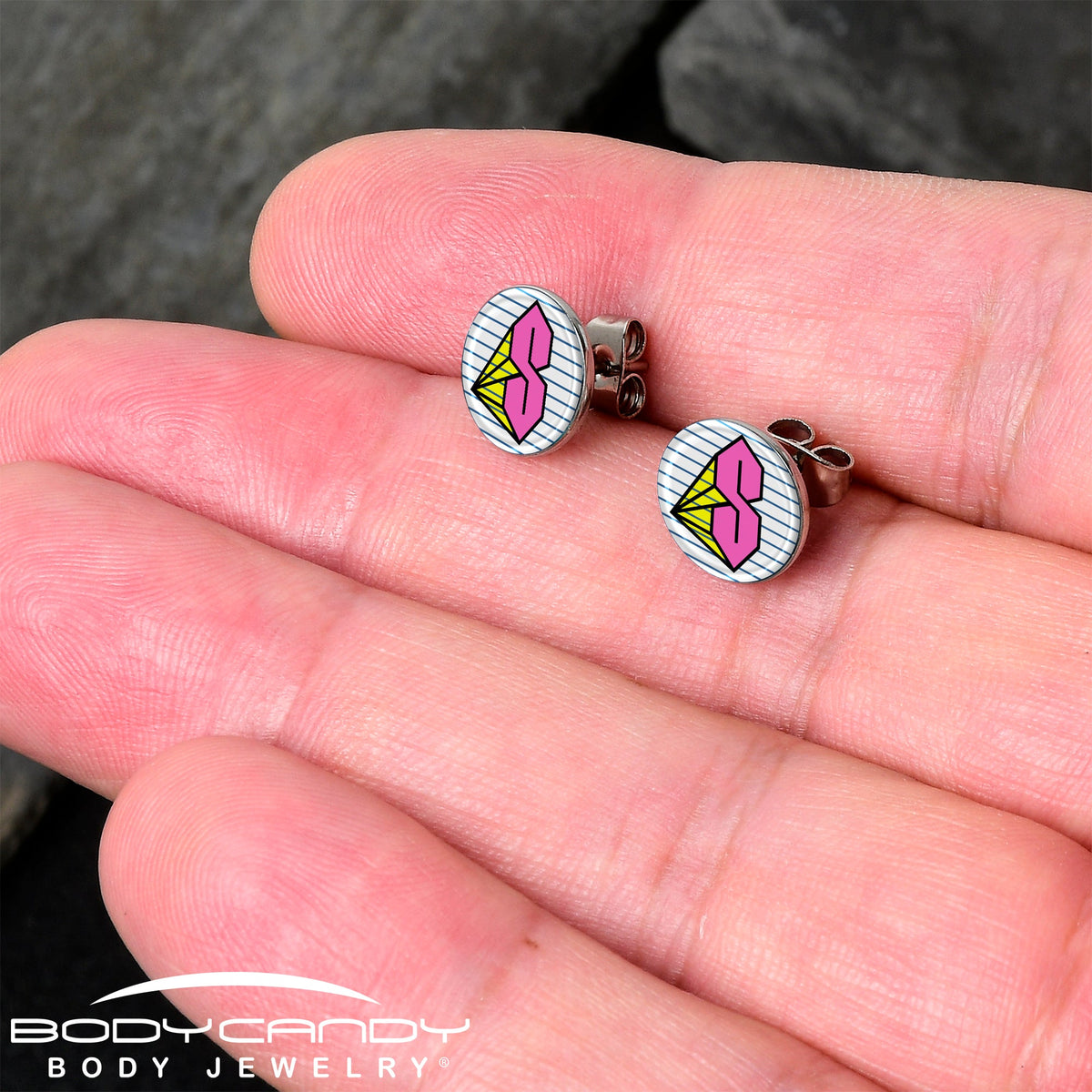 Hot Pink Cool S Stud Earrings by Onyx O
