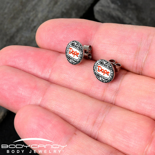 Dope Composition Notebook Stud Earrings by Onyx O