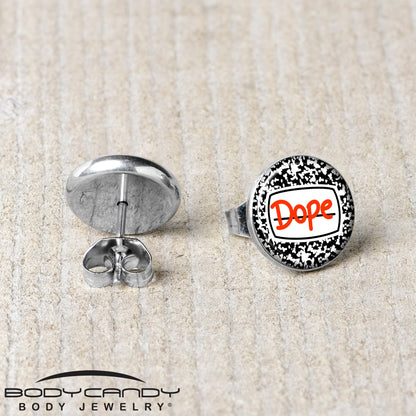 Dope Composition Notebook Stud Earrings by Onyx O