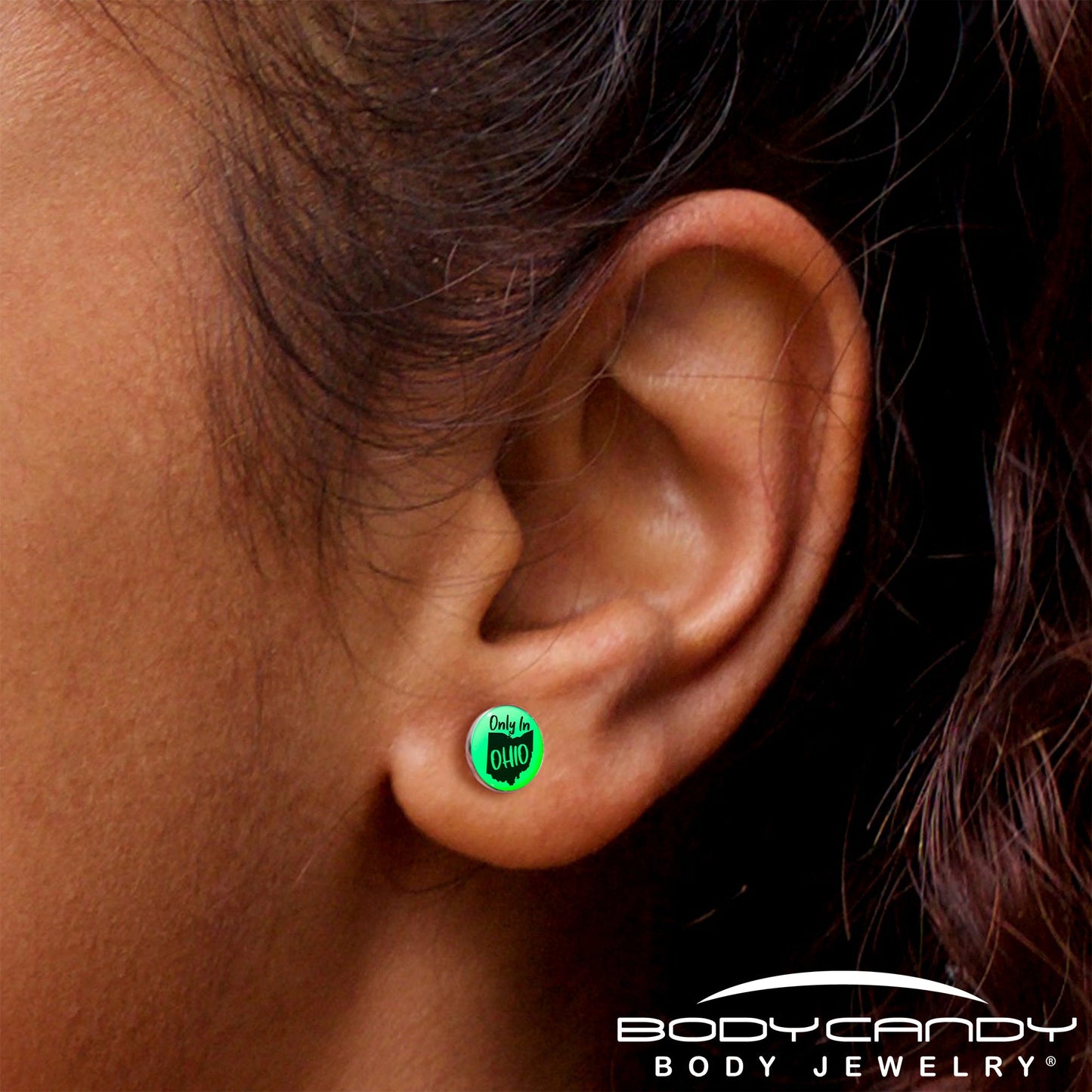 Only in Ohio Glow in the Dark Stud Earrings by Onyx O