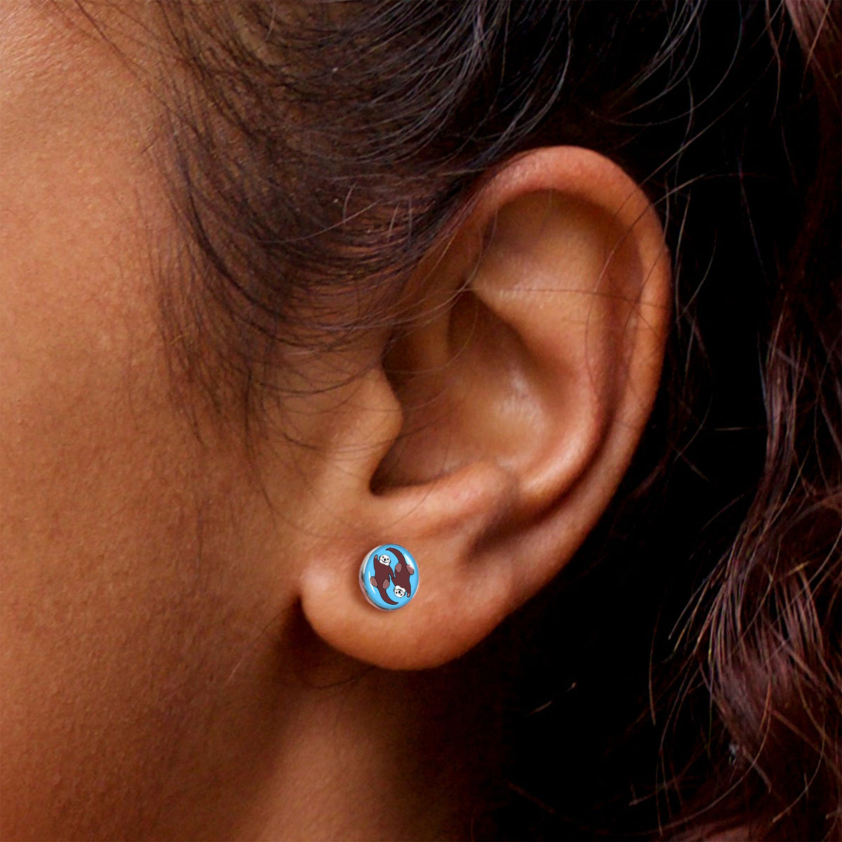 Oh My Otters Animal Stud Earrings by Onyx O