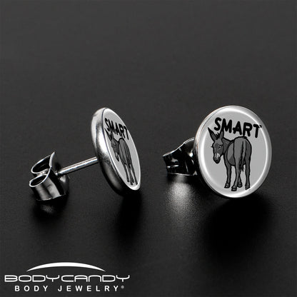Donkey Smart Ass Stud Earrings by Onyx O
