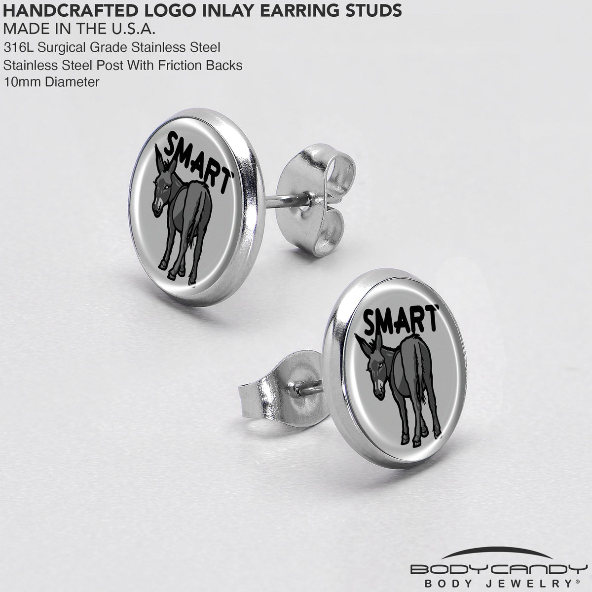 Donkey Smart Ass Stud Earrings by Onyx O