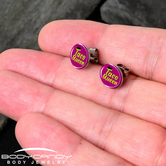 Taco Queen Stud Earrings by Onyx O