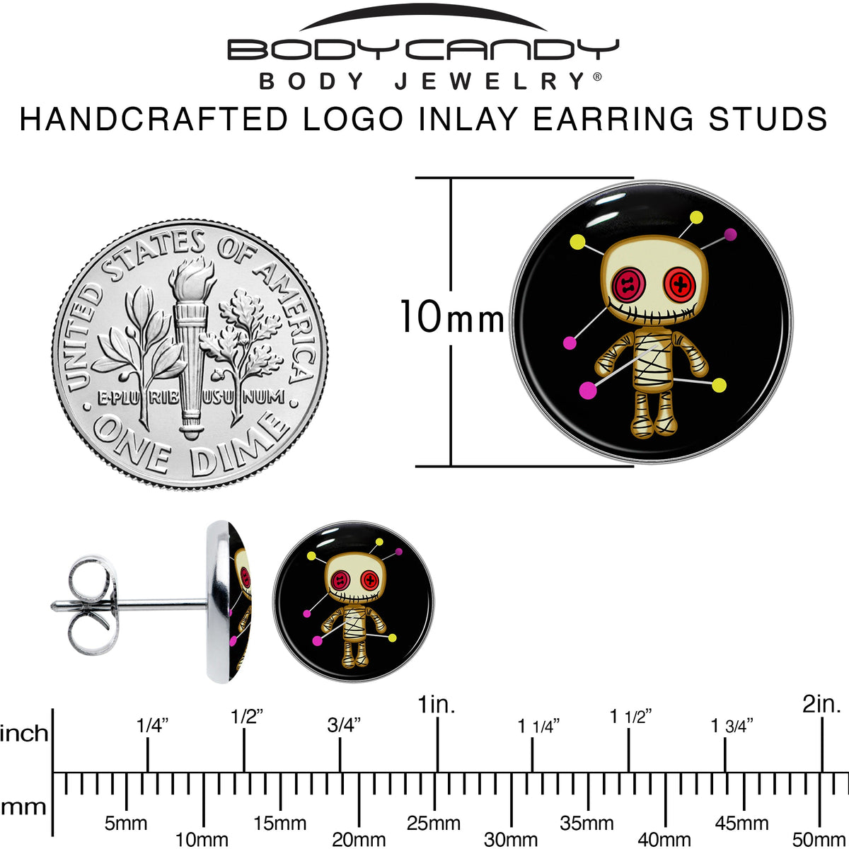 Voodoo Doll Stud Earrings by Onyx O