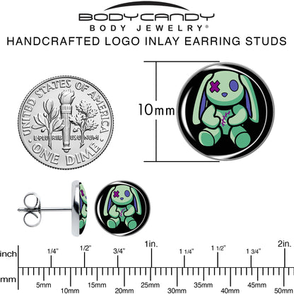 Zombie Bunny Stud Earrings by Onyx O