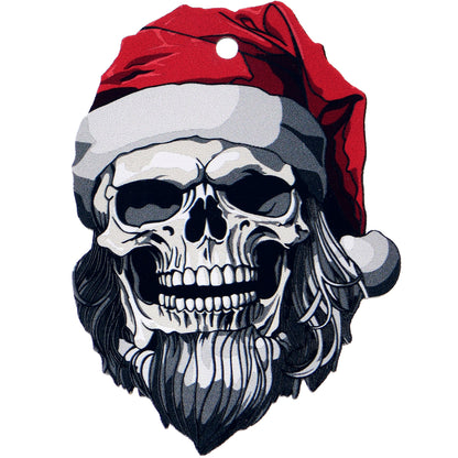 Wood Holiday Skeleton Claus Christmas Ornament