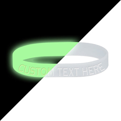 Custom No. 1 Glow in the Dark Silicone Bracelet