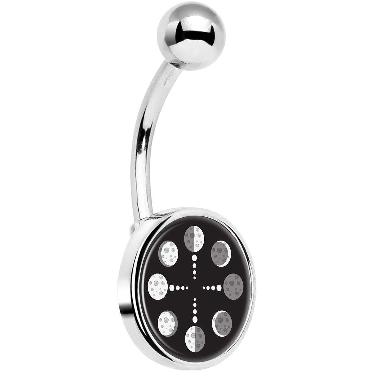 Phases of the Moon Belly Ring