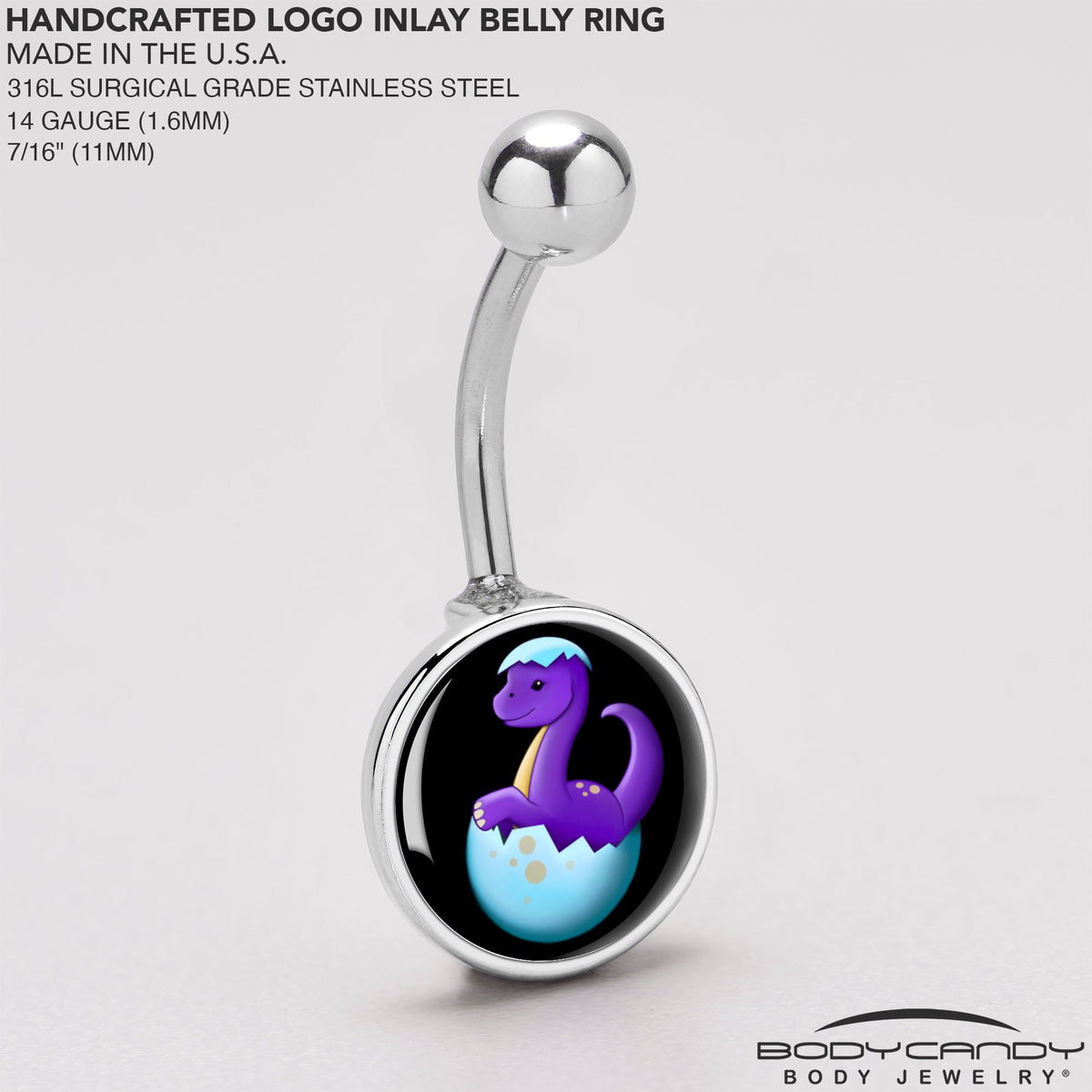 Baby Dinosaur Belly Ring by Onyx O