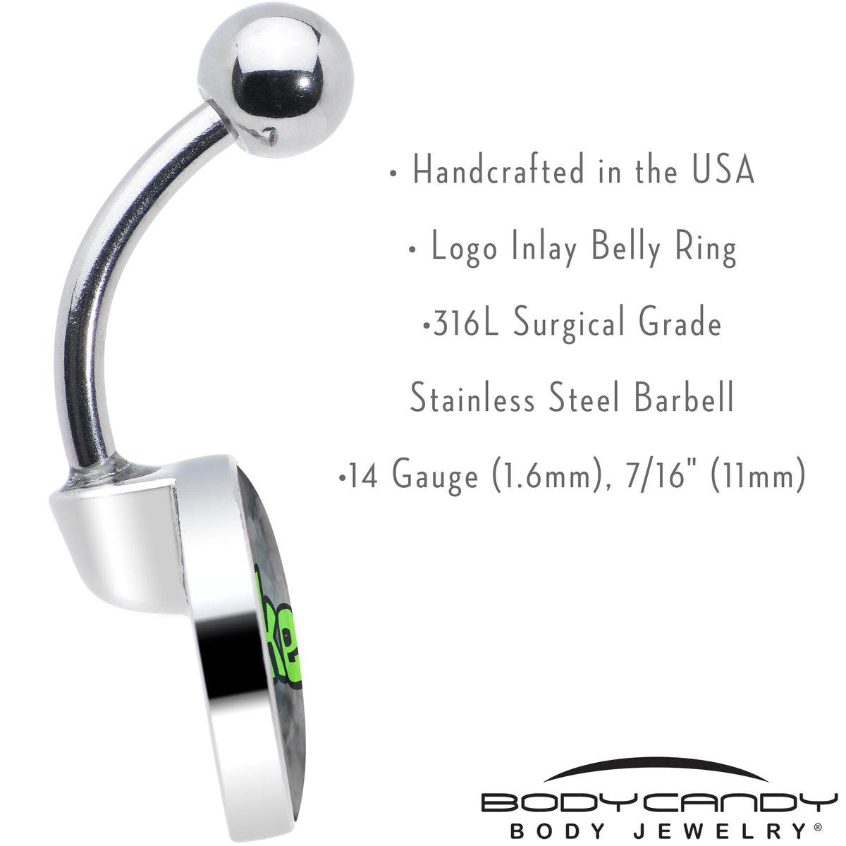 Logo Baked Stoner Belly Ring by Onyx O