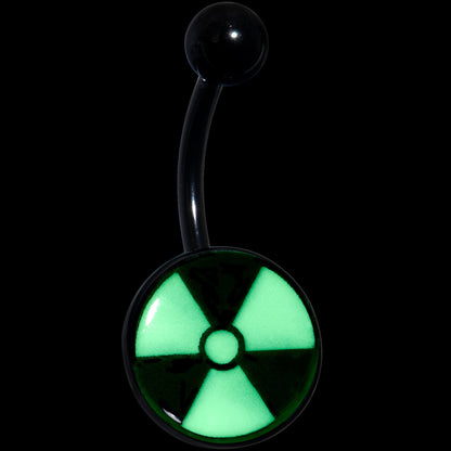 Black Glow in the Dark Radioactive Belly Ring by Onyx O