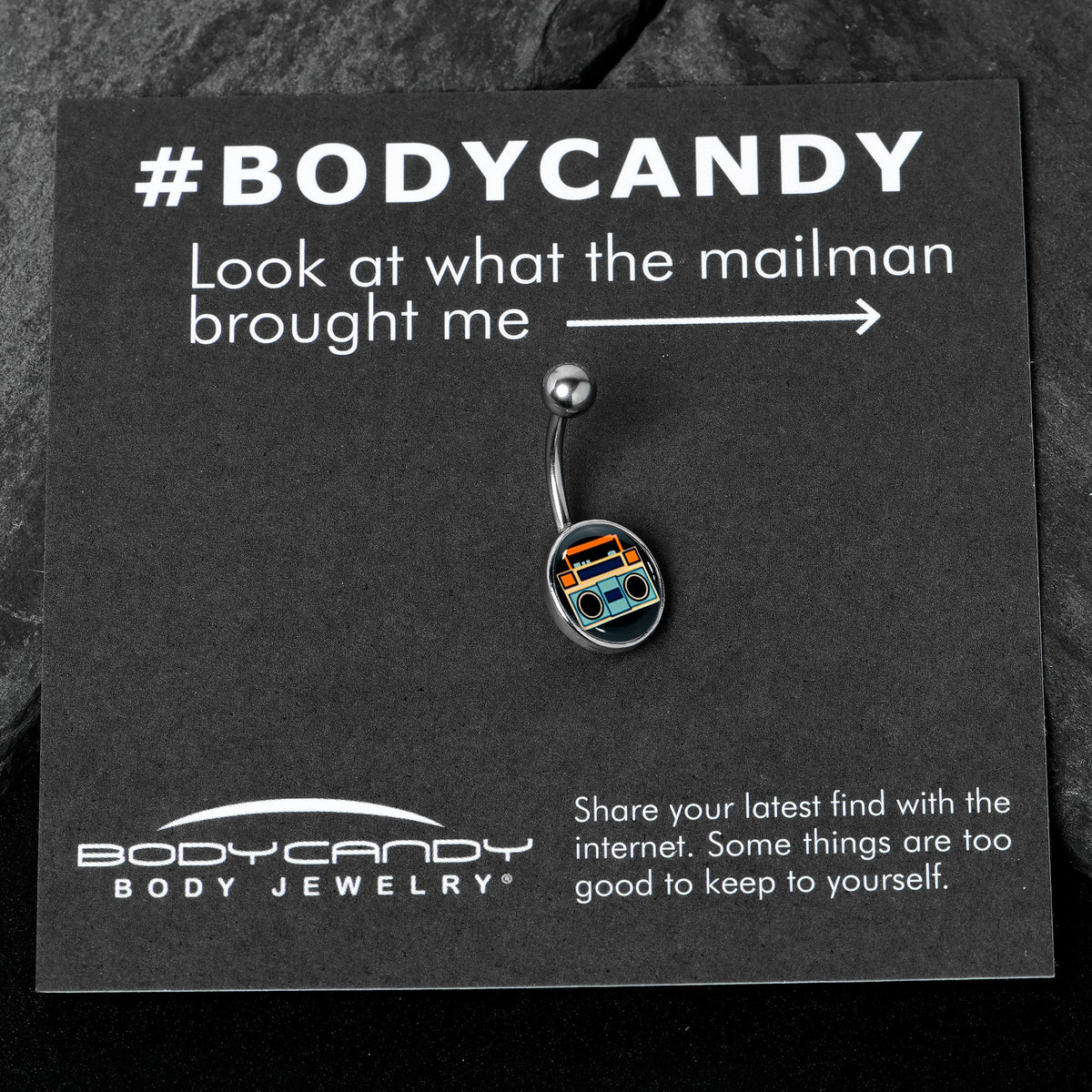 Retro Boombox Belly Ring by Onyx O