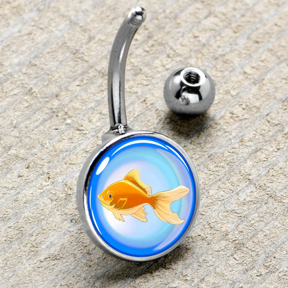 Gold Fish Belly Ring by Onyx O
