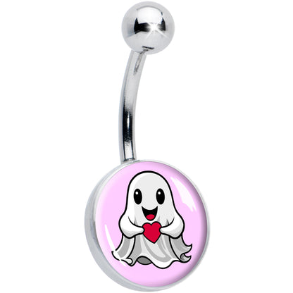 Valentine Sweet Ghost Belly Ring by Onyx O