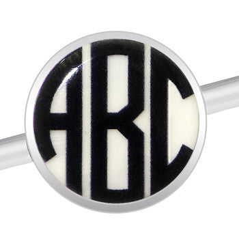 Glow in the Dark Personalized Custom Initial Industrial Barbell 37mm