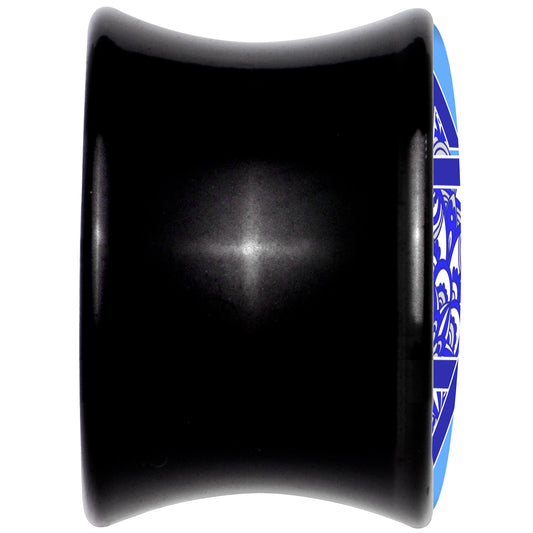 Floral Star of David Black Acrylic Saddle Plug Set by Onyx O