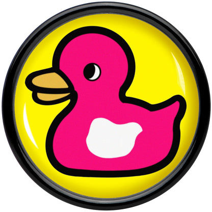 Black Acrylic Pink Ducky Double Flare Plug Set by Onyx O