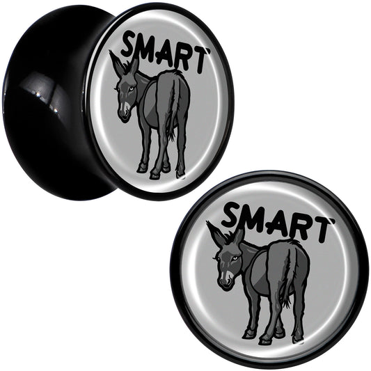 Donkey Smart Ass Black Acrylic Saddle Plug Set by Onyx O