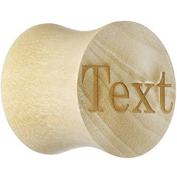 Custom Organic Crocodile Wood Personalized Saddle Plug - buy 2 for a pair