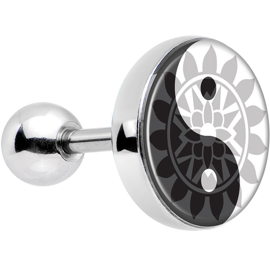 16G 1/4 Mandala Yin Yang Tragus Cartilage Earring