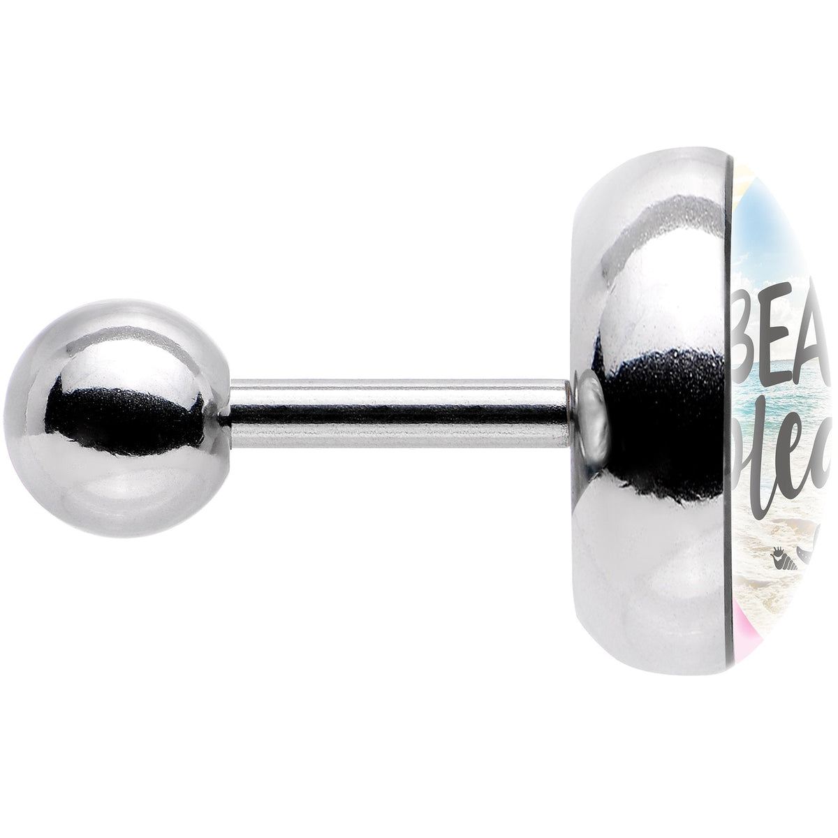 16G 1/4 Tropical Paradise Beach Please Tragus Cartilage Earring