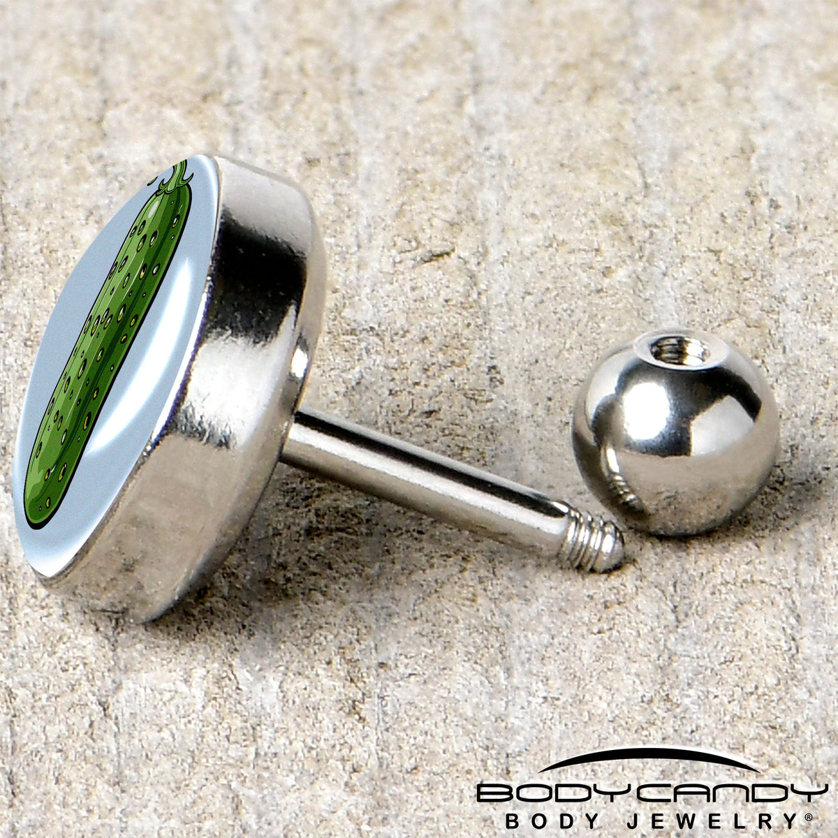 Green Pickle Tragus Cartilage Earring by Onyx O