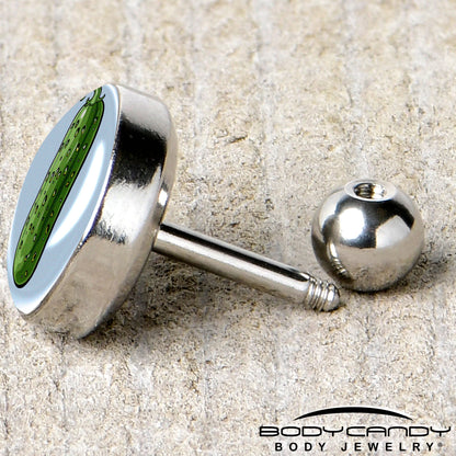 Green Pickle Tragus Cartilage Earring by Onyx O