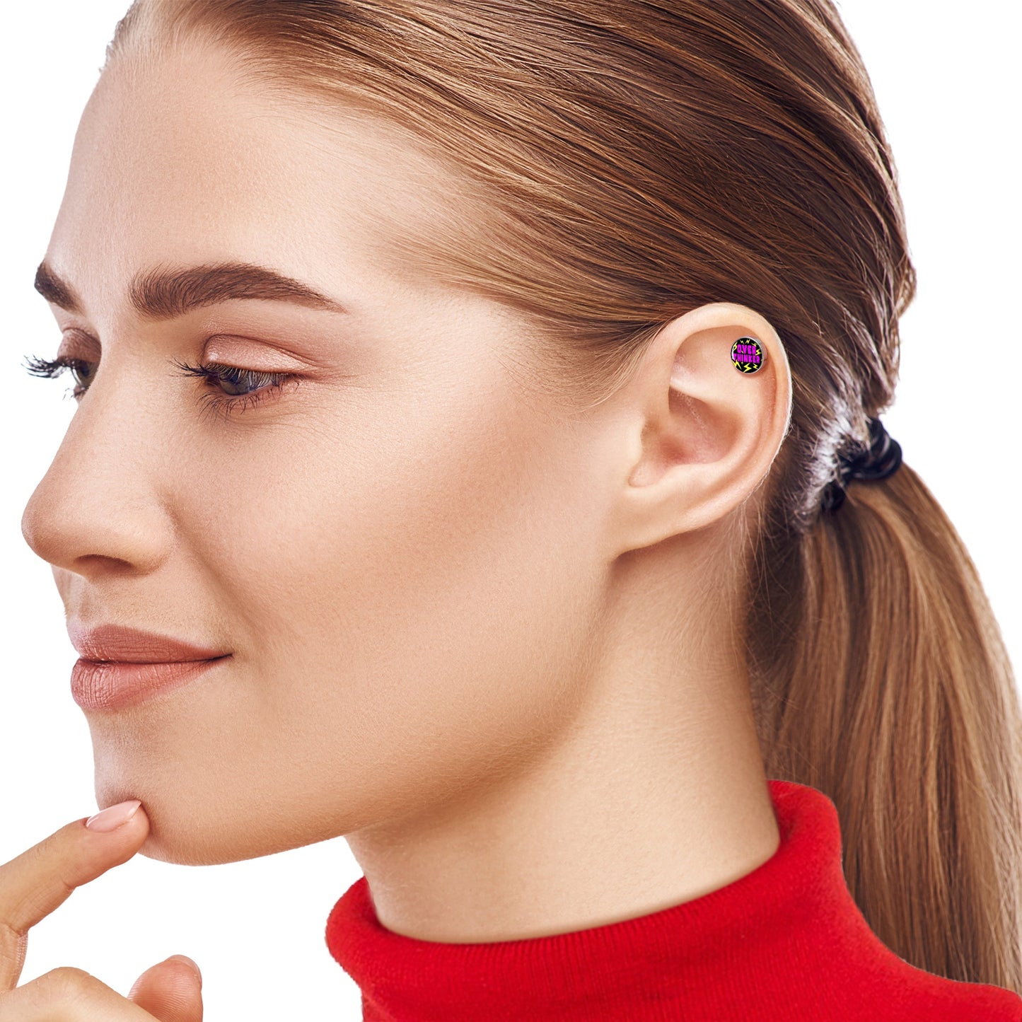 16G 1/4 Over Thinker Impact Tragus Cartilage Earring by Onyx O