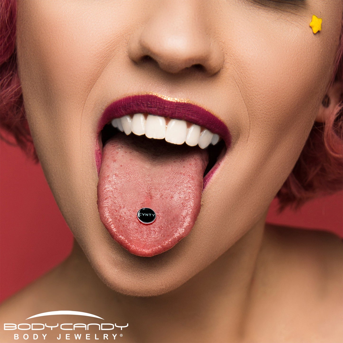 Phrase Logo CVNTY Barbell Tongue Ring by Onyx O