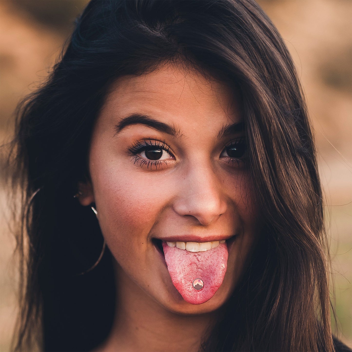 Mountain Sunrise Barbell Tongue Ring by Onyx O