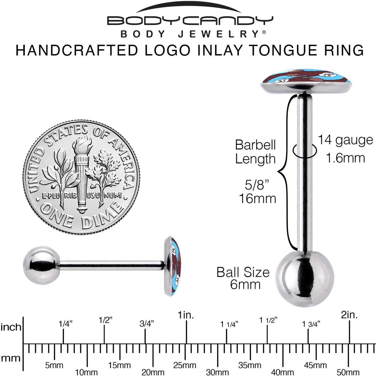 Oh My Otters Animal Barbell Tongue Ring by Onyx O