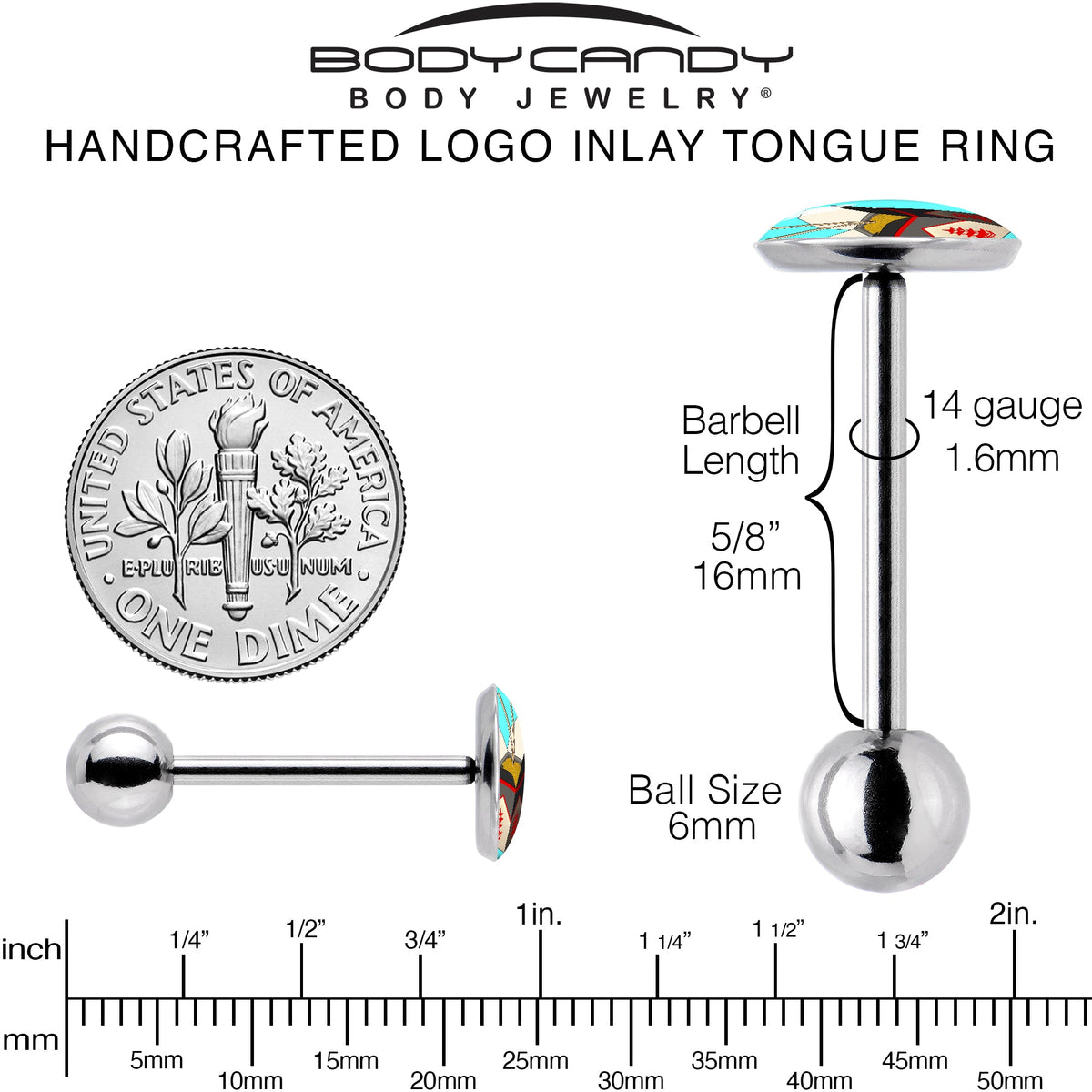 Chinese Take Out Barbell Tongue Ring by Onyx O