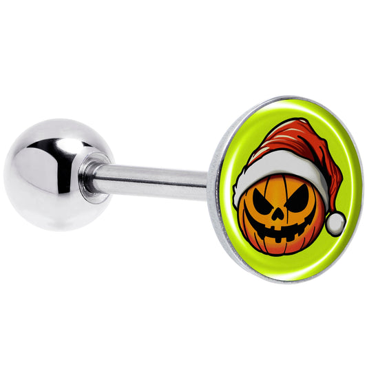 Christmas Holiday Santa Hat Pumpkin Barbell Tongue Ring by Onyx O