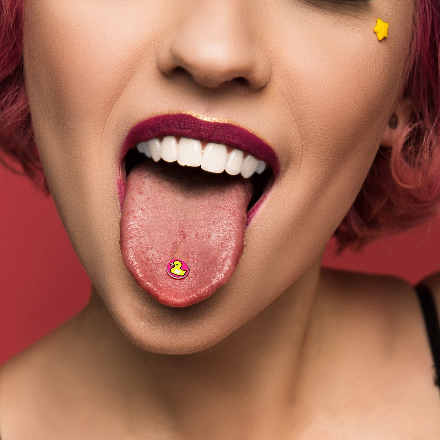 Yellow Ducky Barbell Tongue Ring by Onyx O