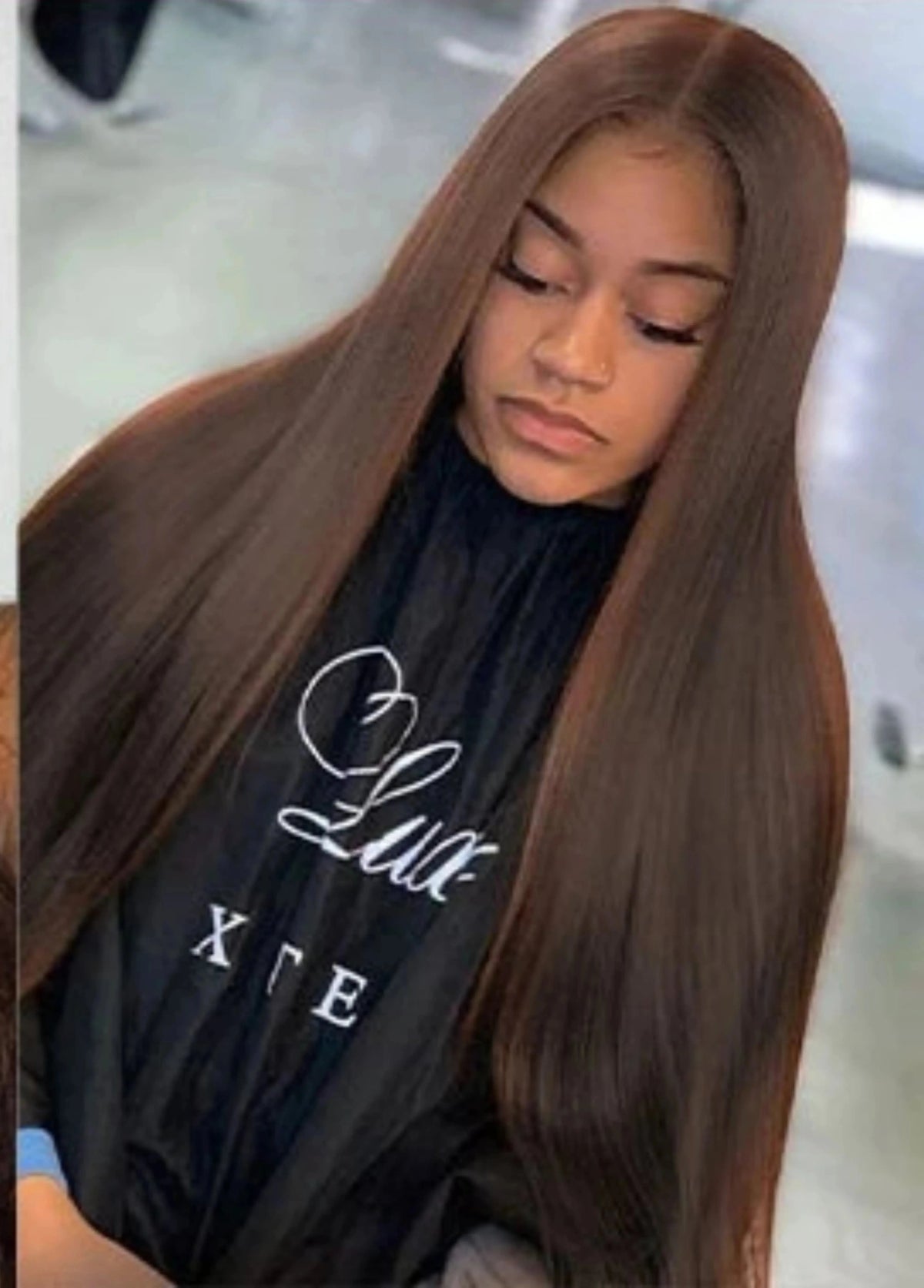 Chocolate Brown Straight Lace Closure Wig | Wear and Go | Glueless | Pre-Plucked | Brazilian Virgin Hair
