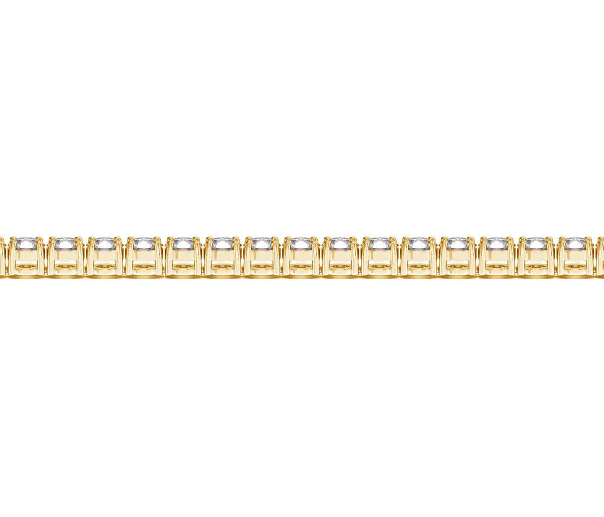 Lab Grown Round Diamond Tennis Bracelet in 14k Yellow Gold (10 cctw F/G  VS2/SI1)