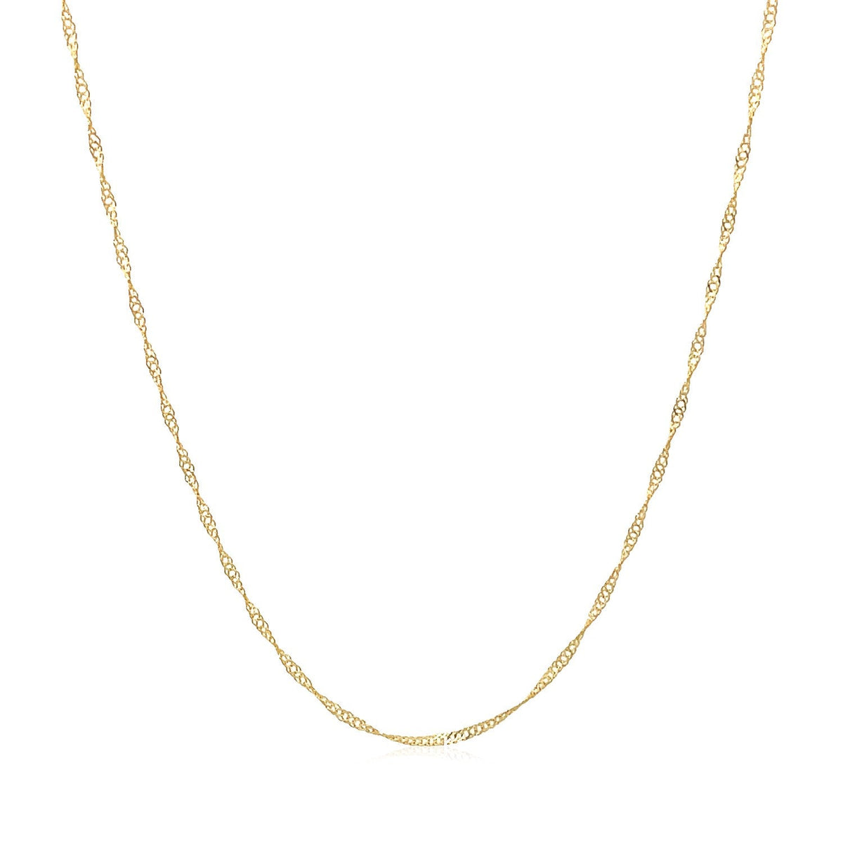 14k Yellow Gold Singapore Chain 0.6mm