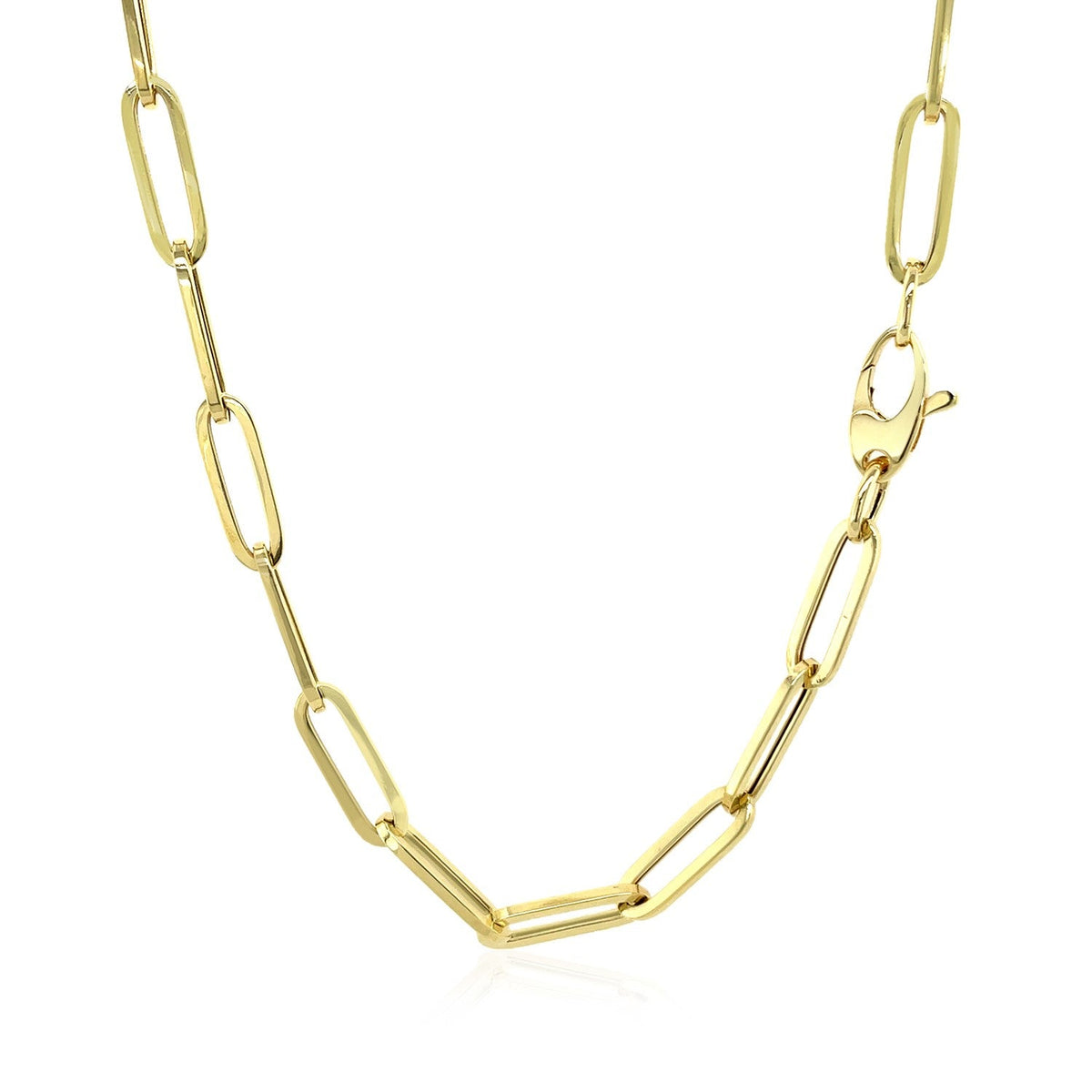 14K Yellow Gold Bold Paperclip Chain (4.2 mm)