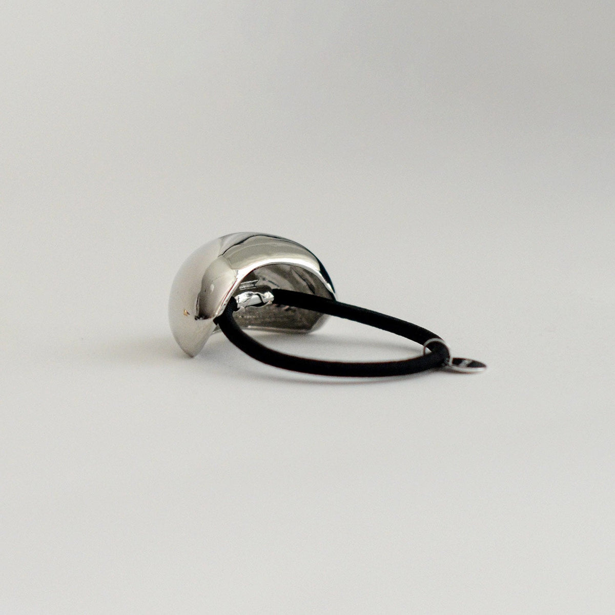 Bold Crescent Metal Cuff Hair Tie | Silver