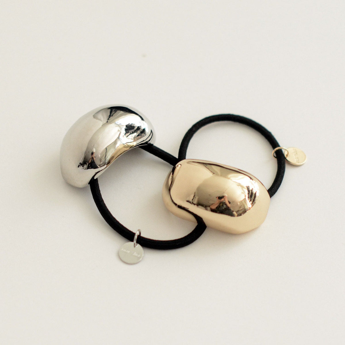 Bold Crescent Metal Cuff Hair Tie | Silver