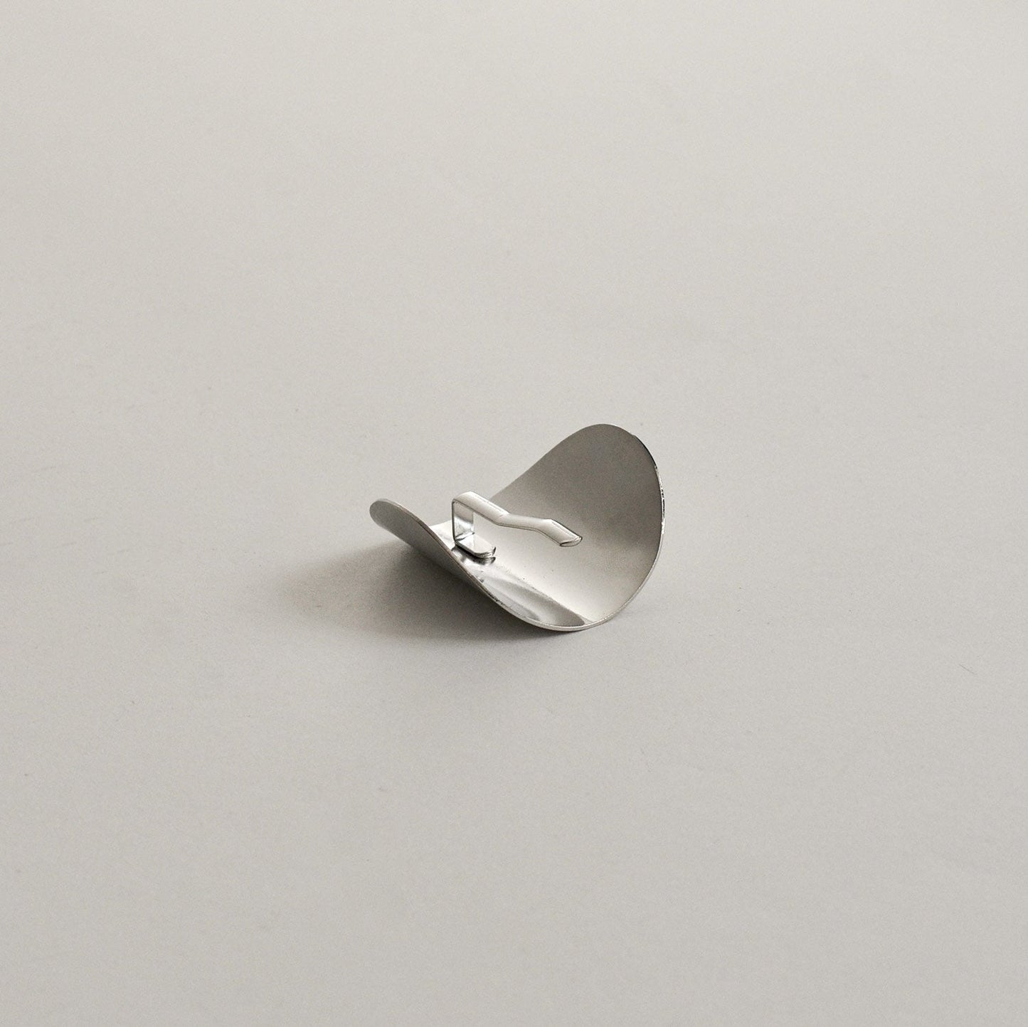 Metal Oval Hair Ponytail Cuff Stick | Silver