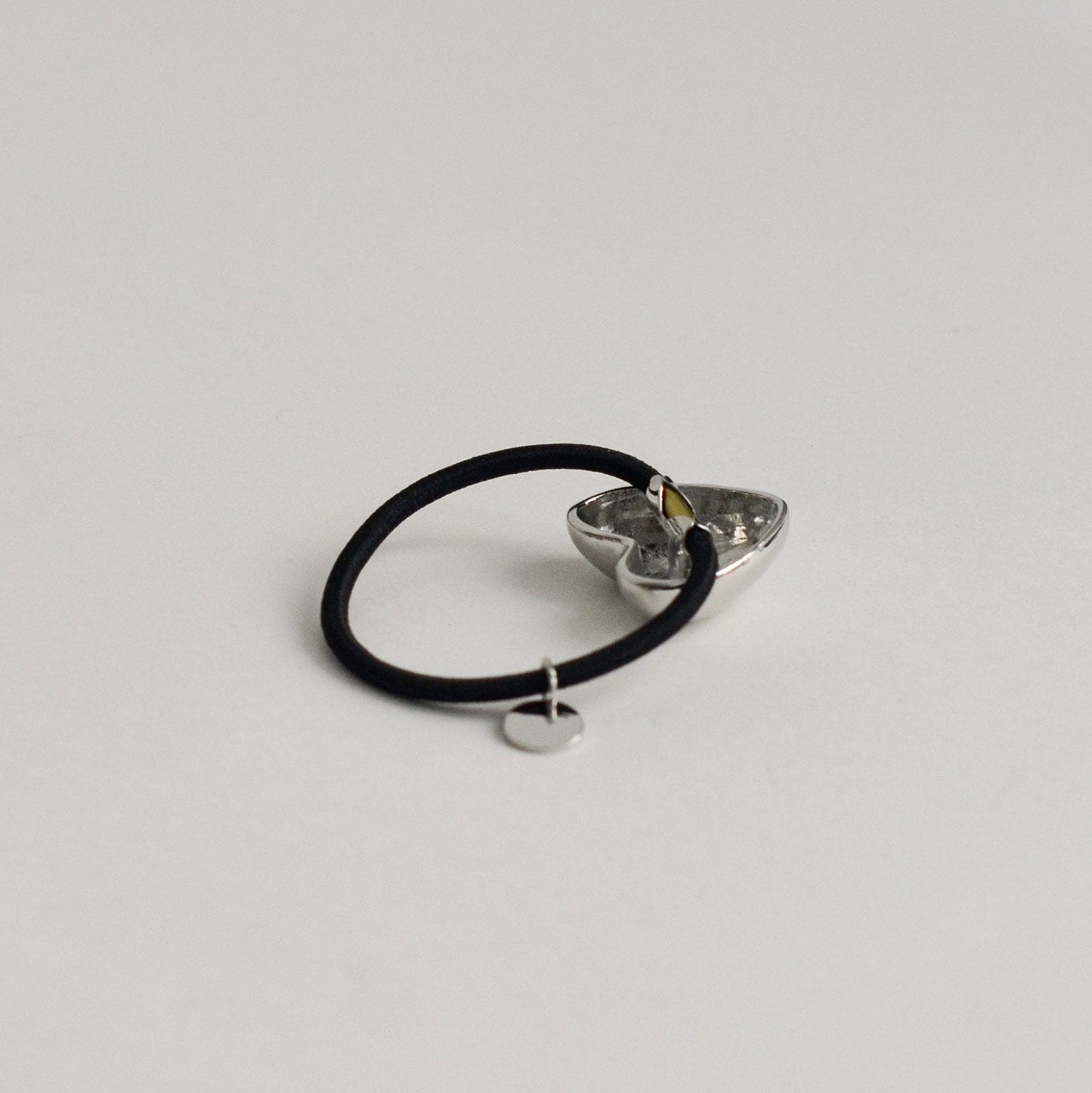 Heart-Shaped Metal Hair Tie | Silver