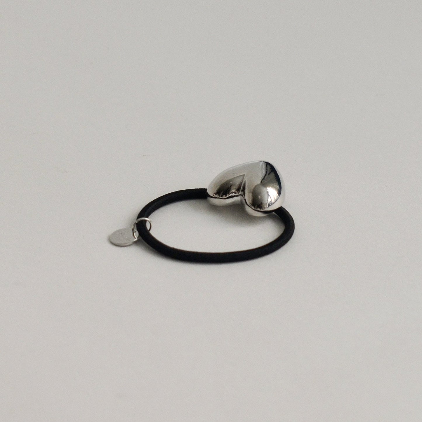 Heart-Shaped Metal Hair Tie | Silver