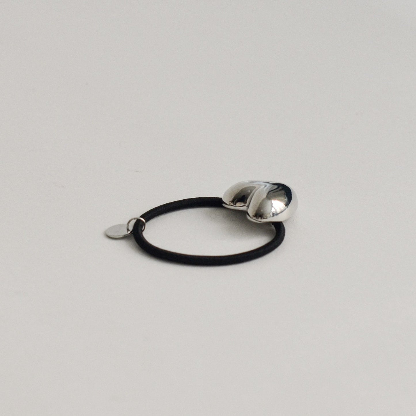 Heart-Shaped Metal Hair Tie | Silver