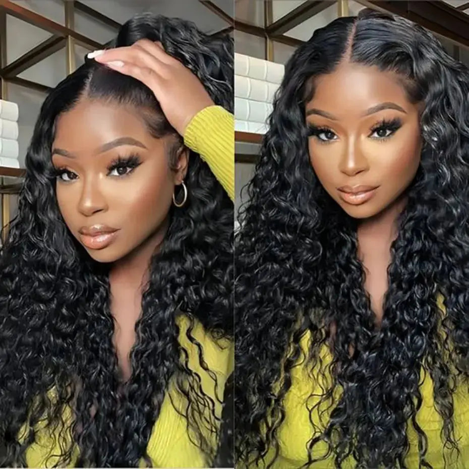 Deep Wave Glueless Lace Closure Wig | Pre-Cut | Ready to Wear | Brazilian Remy Hair